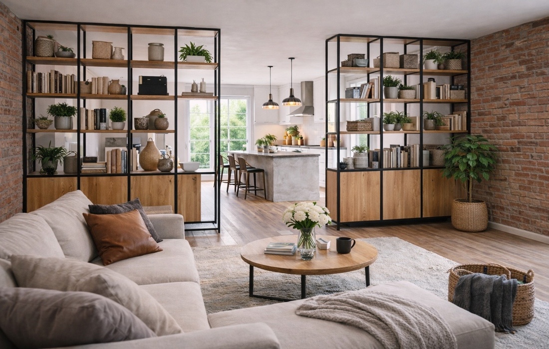 Come arredare un open space moderno unendo cucina e living