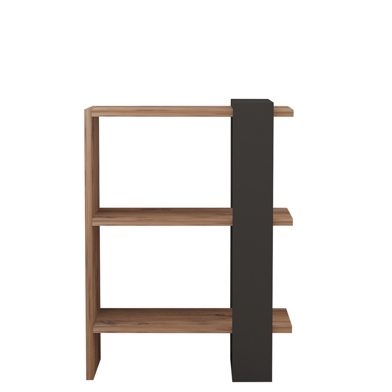 Libreria moderna bassa design colonna 51xH70 cm rovere antracite Vento