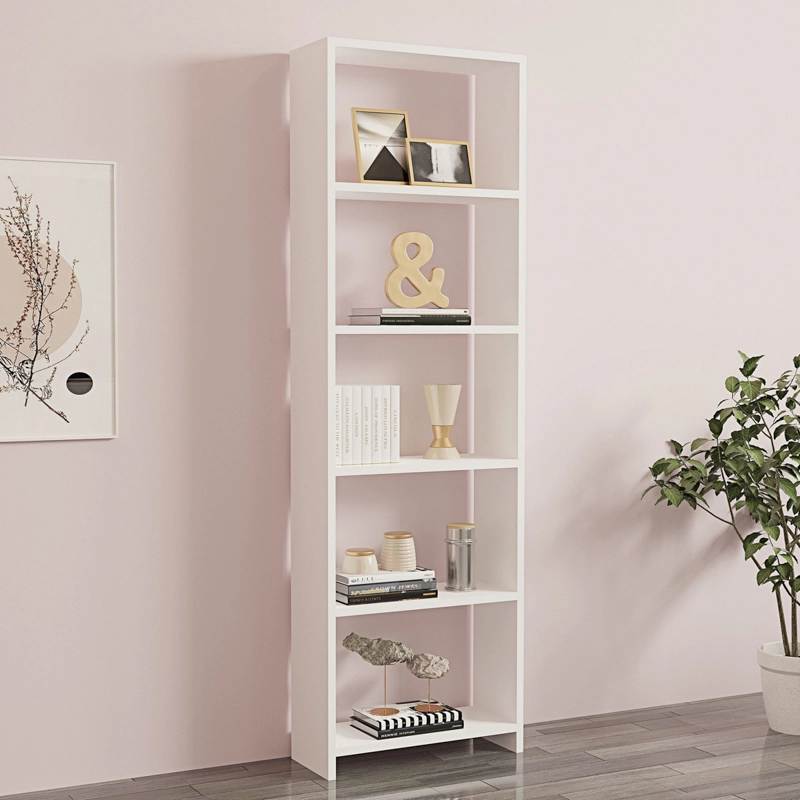Libreria moderna soggiorno design colonna 50xH160 cm bianco Oris