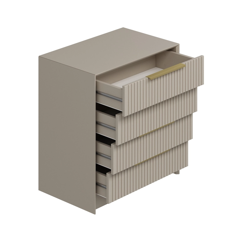 Comò cassettiera moderna camera da letto 72xH77 cm beige Dalton