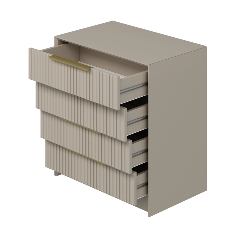 Comò cassettiera moderna camera da letto 72xH77 cm beige Dalton