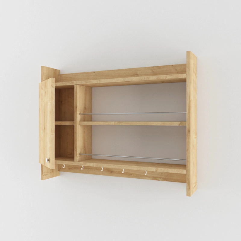 Mobile cucina portaspezie sospeso design multiuso anta 85xH65 rovere Server