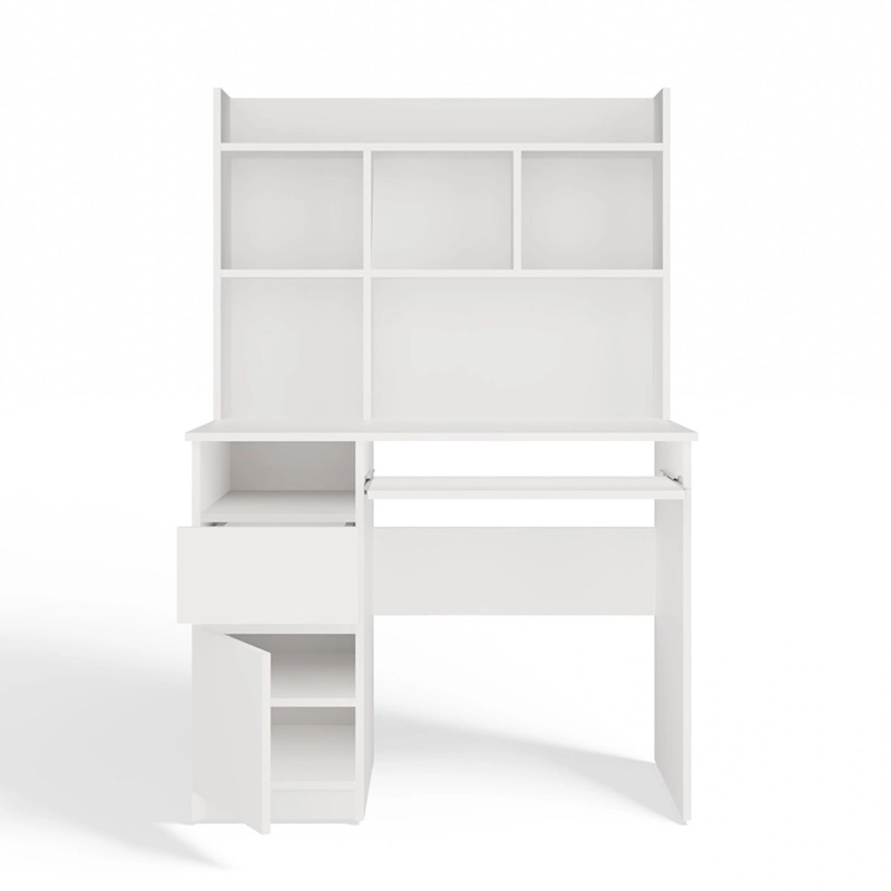 Scrivania attrezzata moderna 1 anta 1 cassetto 9xH145 sinistra bianco Tour
