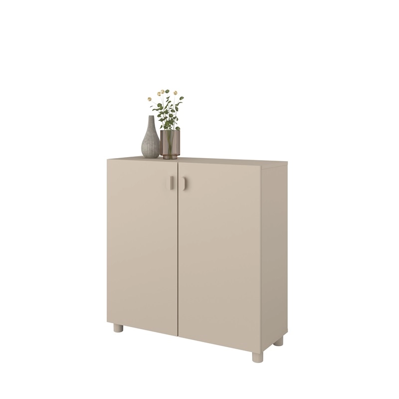 Parete salotto moderna libreria credenza 195xH192 beige Sofia