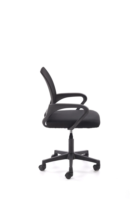 Sedia ufficio girevole con braccioli regolabile ergonomica nero Juma