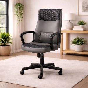 Sedia ufficio girevole con braccioli regolabile ergonomica nero Vilma