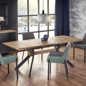 Tavolo allungabile moderno da pranzo 160/220 rovere nero Zavio