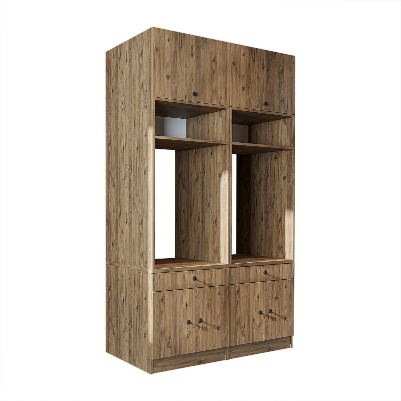 Mobile lavatrice asciugatrice lavanderia 134xH230 rovere oldwook Domus