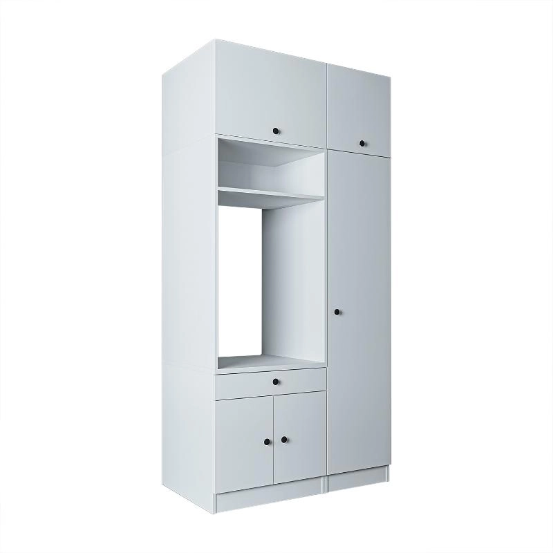 Mobile lavatrice armadio lavanderia 112xH230 con ante bianco Domus