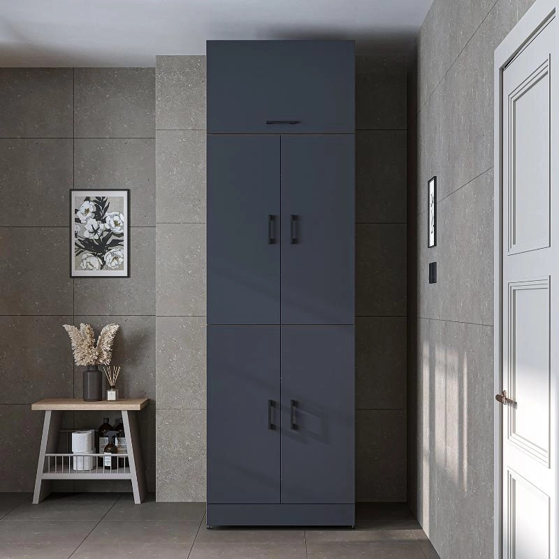 Mobile lavatrice asciugatrice armadio chiuso 70xH230 rovere antracite Clean-2