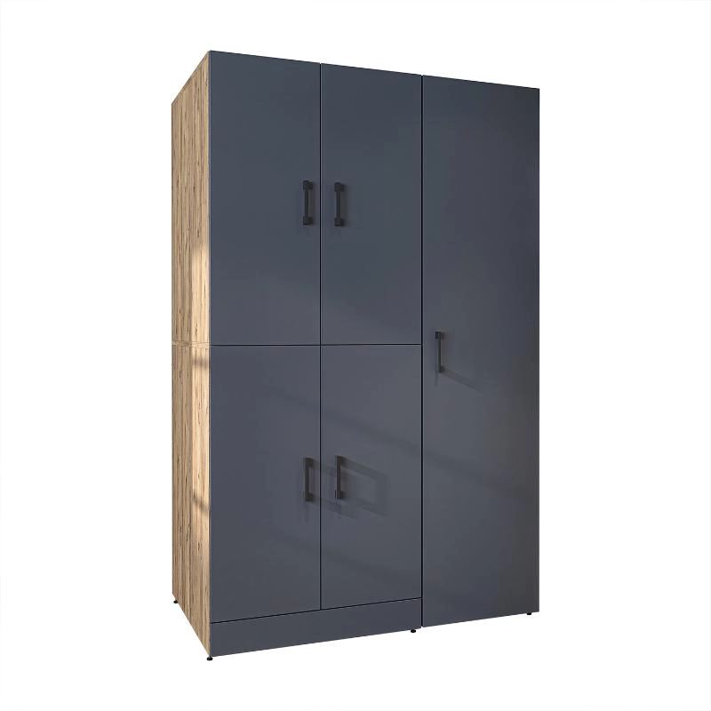 Mobile lavatrice asciugatrice chiuso armadio portascope 115xH186 rovere antracite Clean