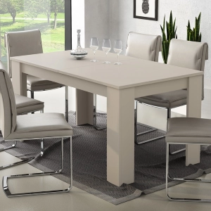 Tavolo da pranzo allungabile moderno 140/200 cm beige cashmere Alven