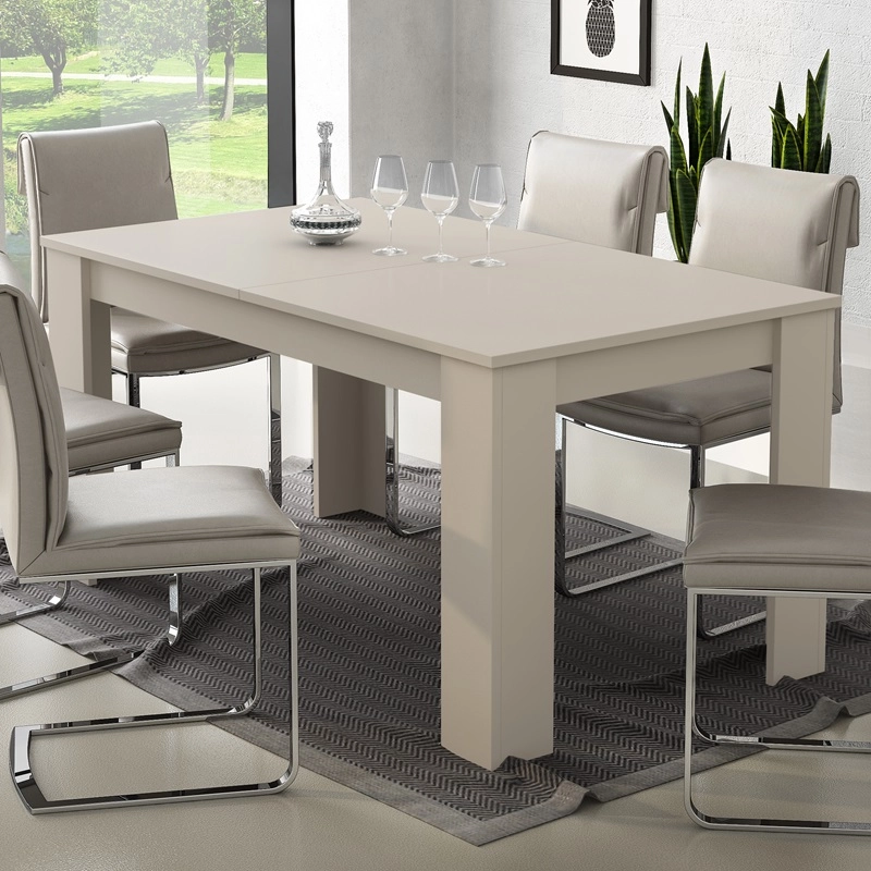 Tavolo da pranzo allungabile moderno 140/200 cm beige cashmere Alven
