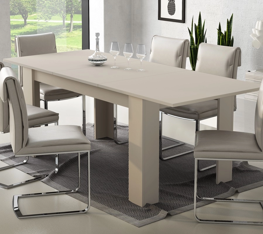 Tavolo da pranzo allungabile moderno 140/200 cm beige cashmere Alven