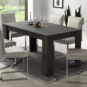Tavolo da pranzo allungabile moderno 140/200 cm grigio ossido Alven