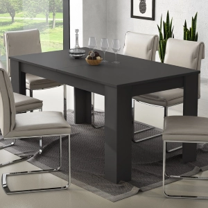 Tavolo da pranzo allungabile moderno 160/220 cm antracite Elva