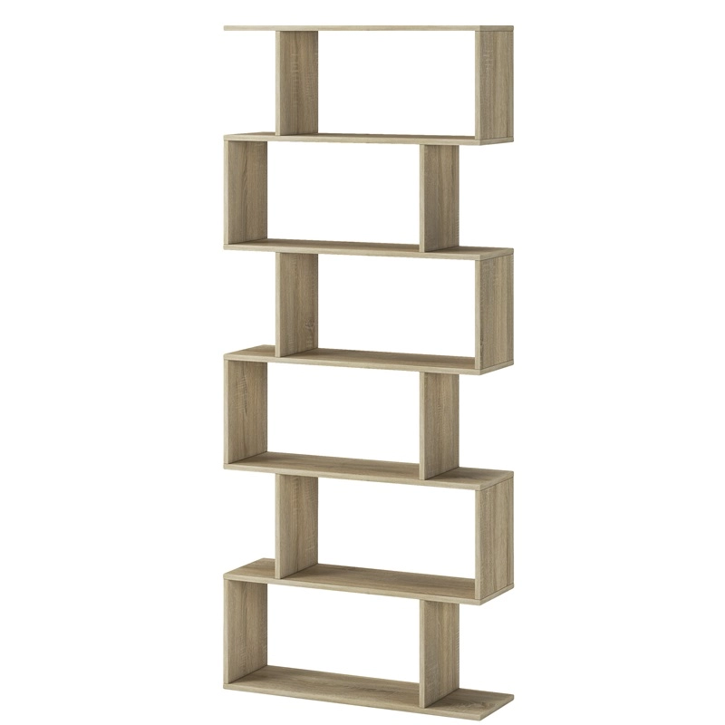 Libreria moderna a parete soggiorno 160xH191 rovere Aro