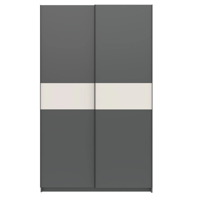 Armadio ante scorrevoli moderno 120xH205 antracite beige Fusion