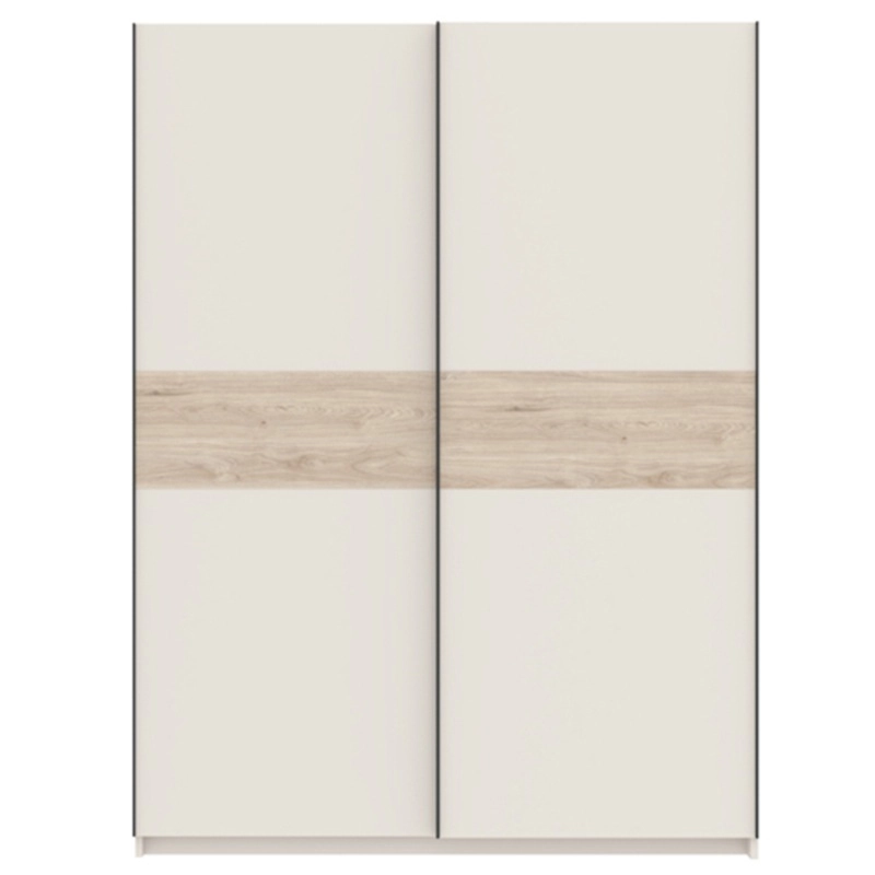 Armadio ante scorrevoli moderno 150xH205 beige rovere Fusion