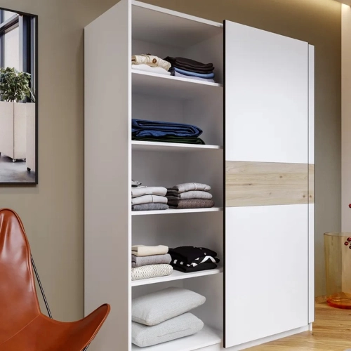 Set 3 ripiani per armadio scorrevole Fusion da 150 cm bianco