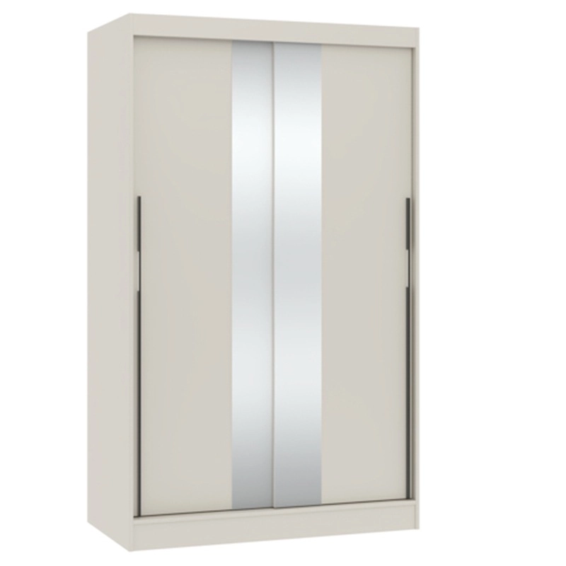 Armadio ante scorrevoli con specchio moderno 120xH200 beige Pola
