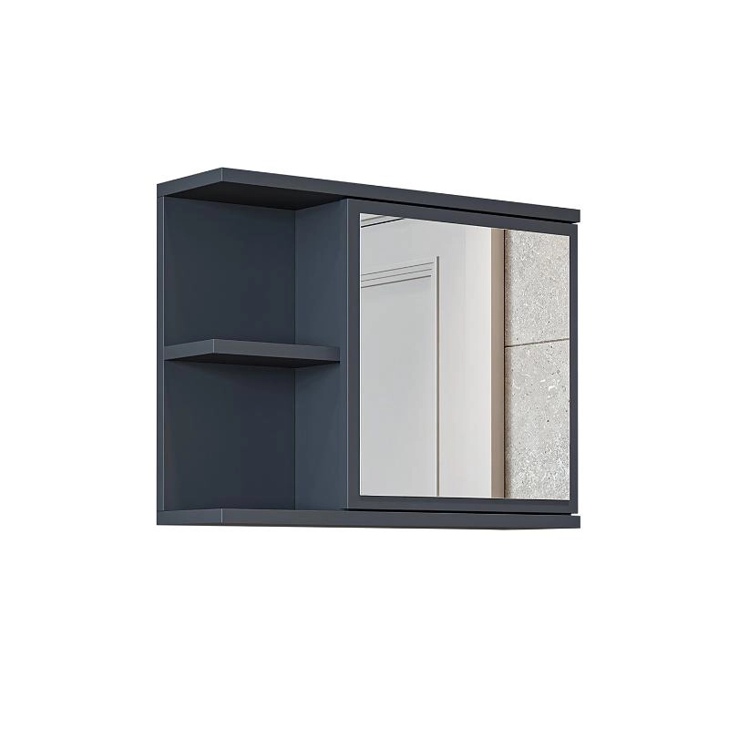 Specchio bagno contenitore 1 anta 60xH45 antracite Cascade