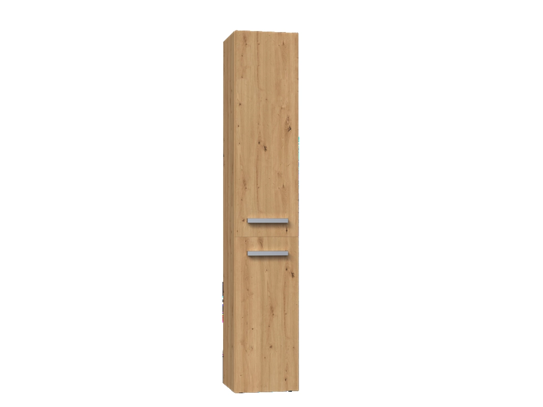 Colonna bagno a terra 1 anta 1 cesto portabiancheria 31xH174 rovere oldwook Flute