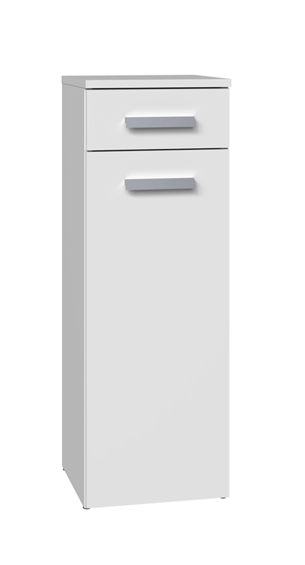 Colonna bagno a terra bassa 1 anta 1 cassetto 30xH85 bianco opaco Onda
