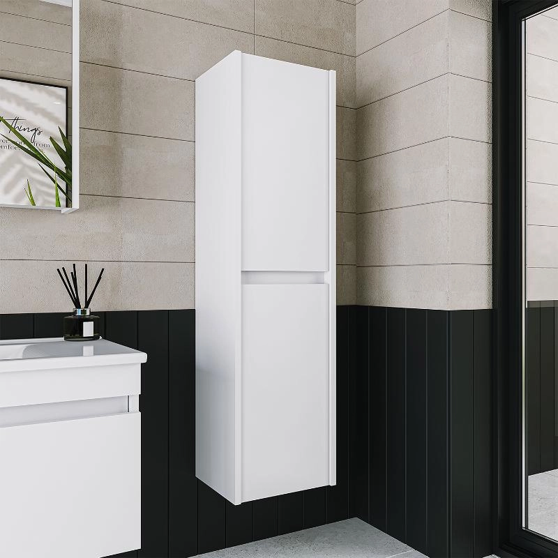 Colonna bagno sospesa 2 ante 35xH115 cm bianco Corallo