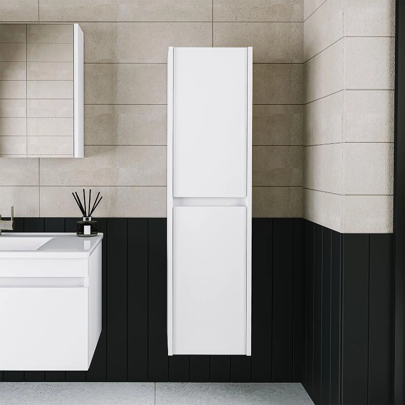 Colonna bagno sospesa 2 ante 35xH115 cm bianco Corallo