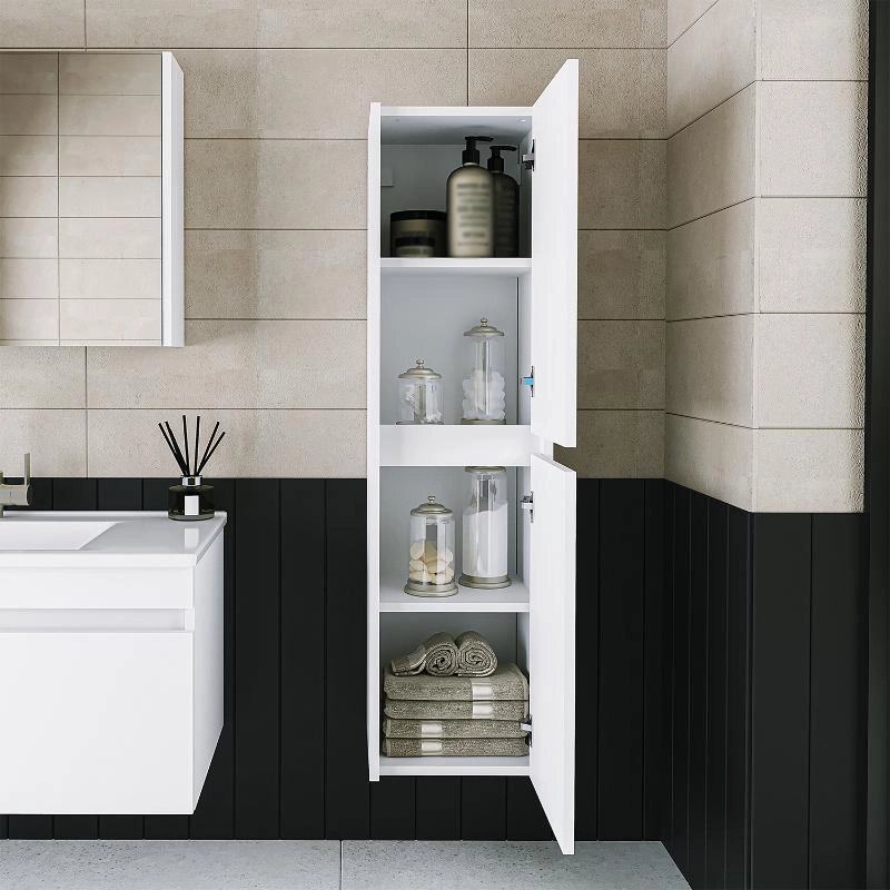 Colonna bagno sospesa 2 ante 35xH115 cm bianco Corallo