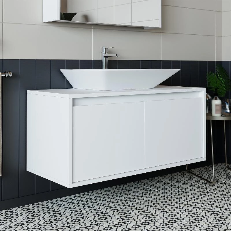 Mobile bagno sospeso lavabo 100 cm bianco Corallo