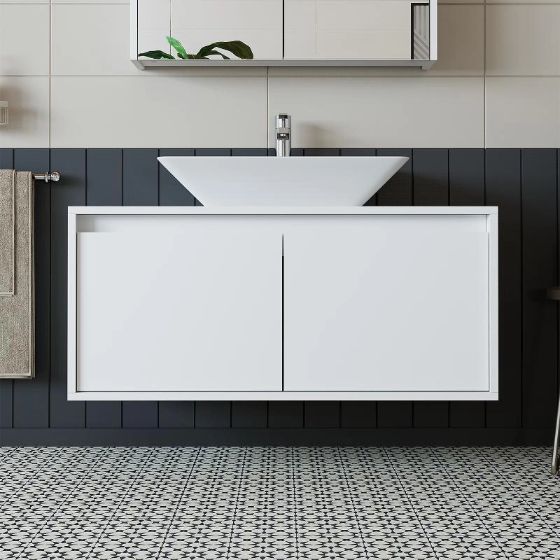 Mobile bagno sospeso lavabo 100 cm bianco Corallo