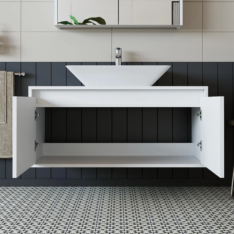 Mobile bagno sospeso lavabo 100 cm bianco Corallo