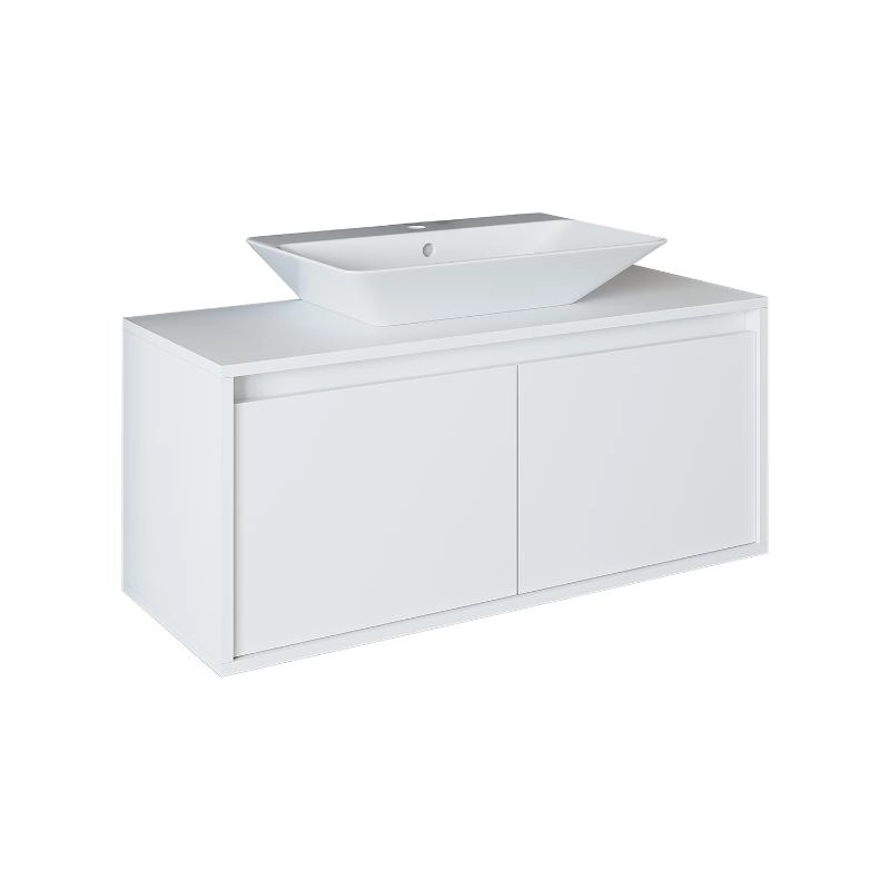 Mobile bagno sospeso lavabo 100 cm bianco Corallo