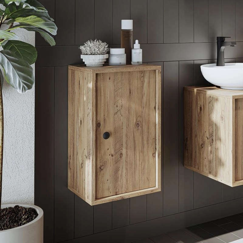 Colonna bagno bassa sospesa 1 anta 35xH60 cm rovere Lido