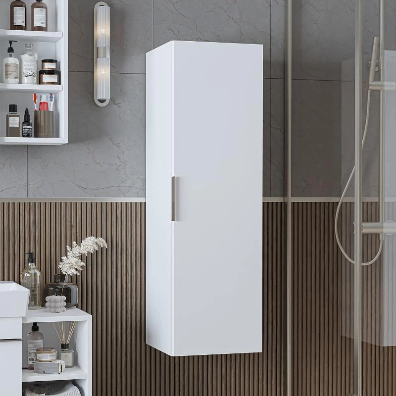 Colonna bagno sospesa 1 anta 35xH114 cm bianco Mistral
