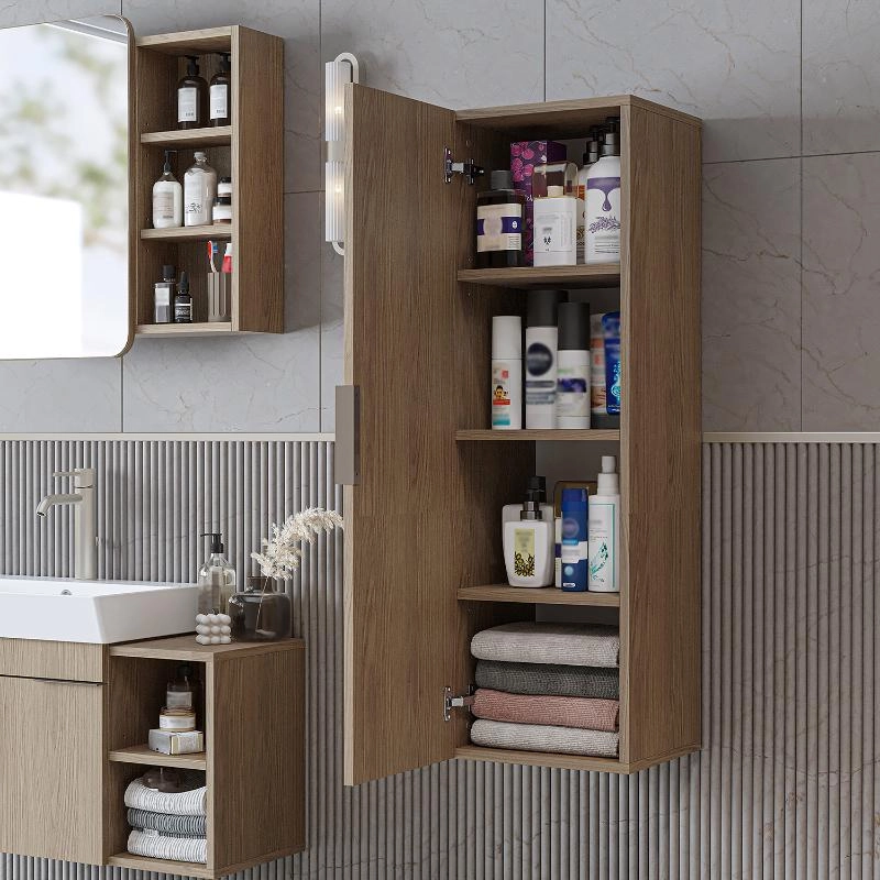 Colonna bagno sospesa 1 anta 35xH114 cm rovere Mistral