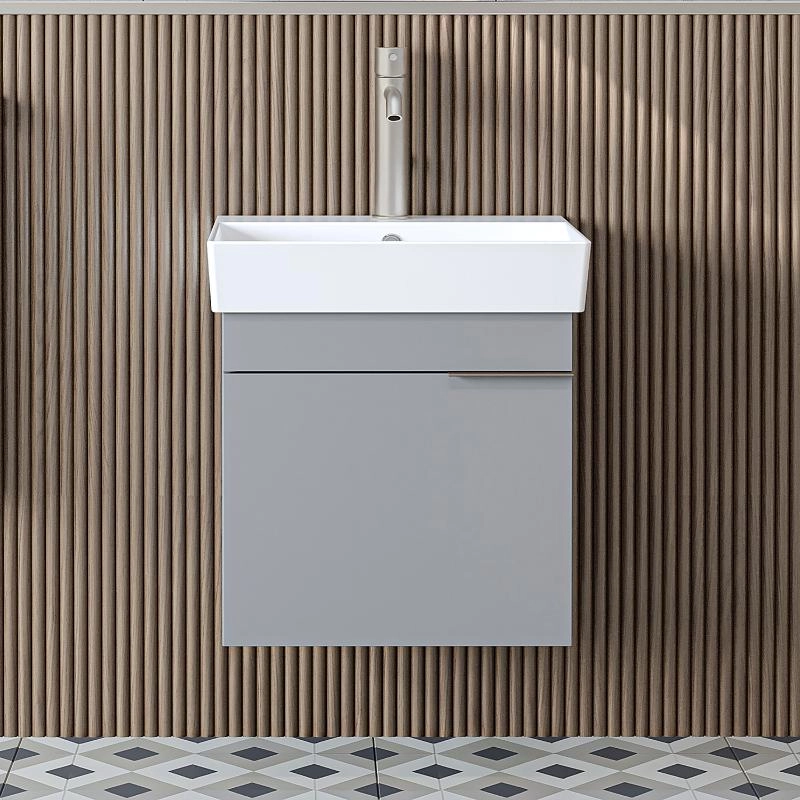 Mobile bagno sospeso lavabo 50 cm grigio Mistral