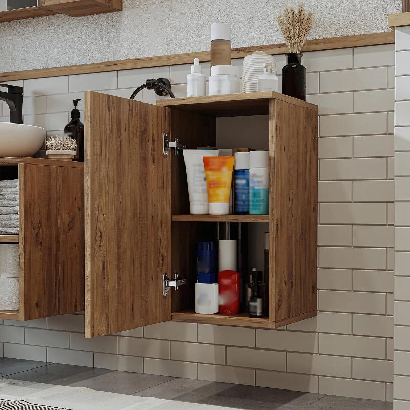 Colonna bagno bassa sospesa 1 anta 35xH60 cm rovere Ocean