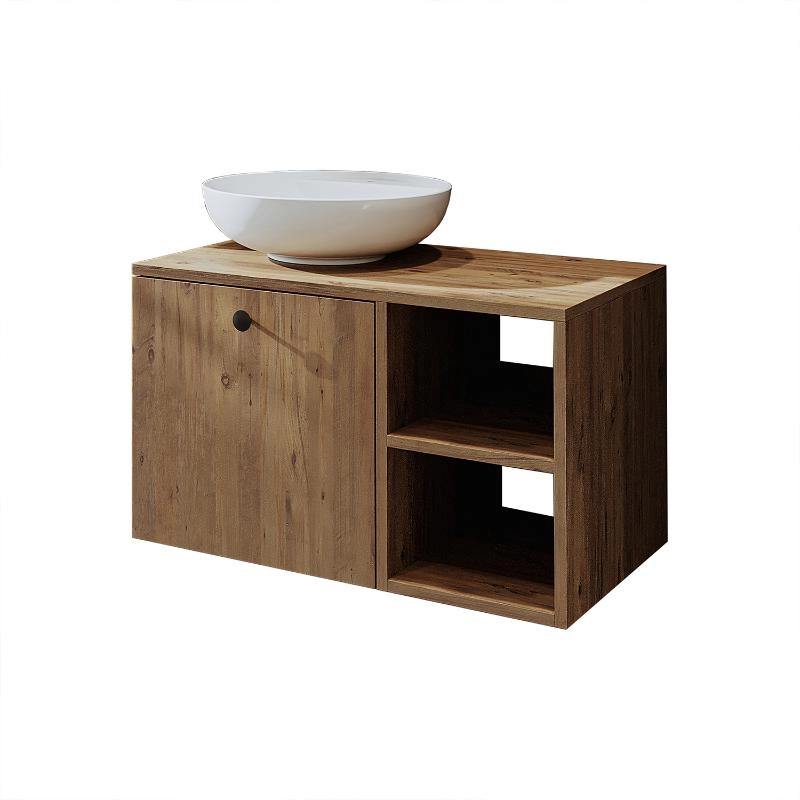 Mobile bagno sospeso lavabo appoggio 75cm rovere Ocean