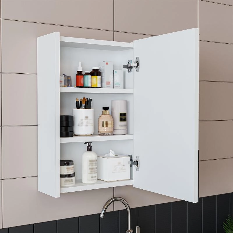 Mobile bagno sospeso lavabo incasso specchio 50 cm bianco Drift