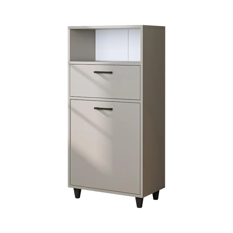 Mobile lavanderia colonna bagno cesto portabiancheria 45xH125 tortora Sirena