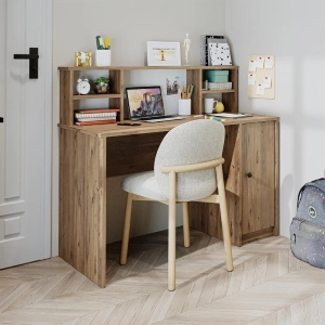 Scrivania ufficio moderna lineare libreria 120xH106 cm rovere Volume