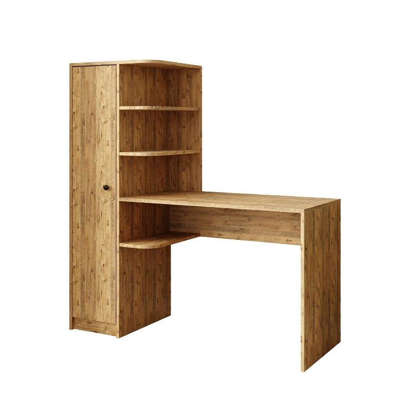 Scrivania moderna ufficio libreria attrezzata 143xH143 cm rovere Vision-S