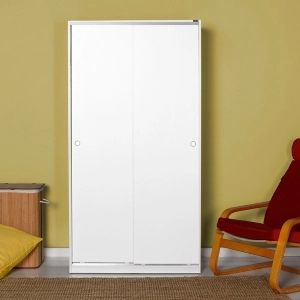 Armadio 2 ante scorrevoli camera da letto 94xH182 cm bianco Oscar