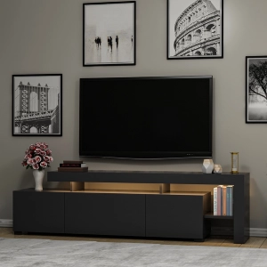 Mobile porta tv moderno terra led 192xH53 cm antracite Chita