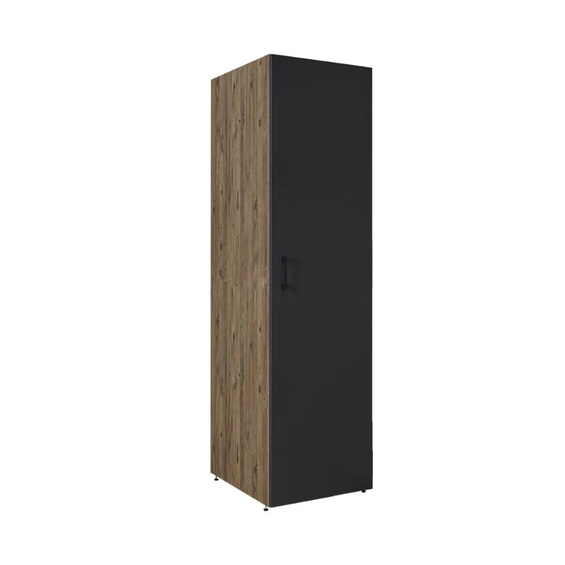 Colonna mobile armadio portascope lavanderia 45xH185 cm rovere antracite Shine