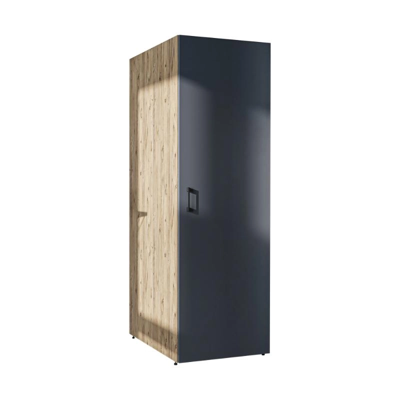Colonna mobile armadio portascope lavanderia 60xH185 cm rovere antracite Shine