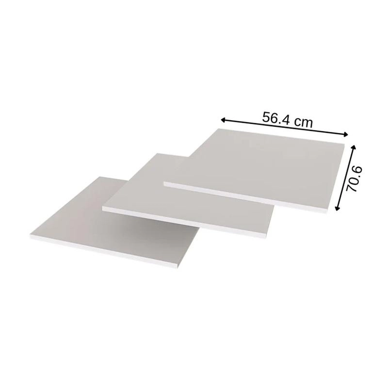 Set 3 ripiani interni bianco per colonna laterale 60 cm Clean-Shine
